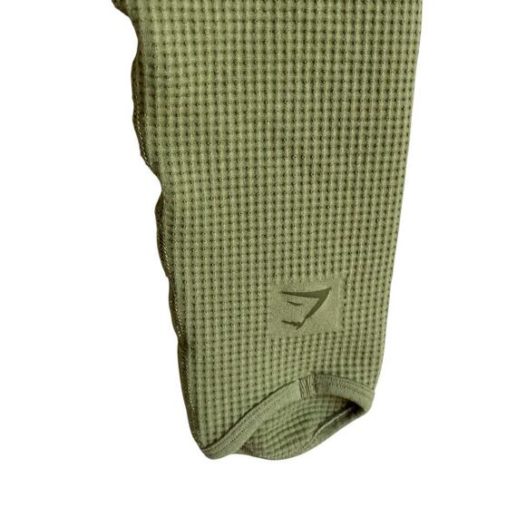 Gymshark Sz S Pause Seamless Leggings Griffin Green Waffle Knit Stretchy Firm - Picture 8 of 16